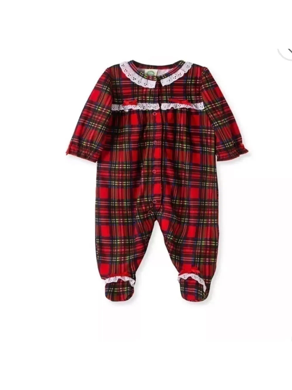 PLAID with Ruffle Footie